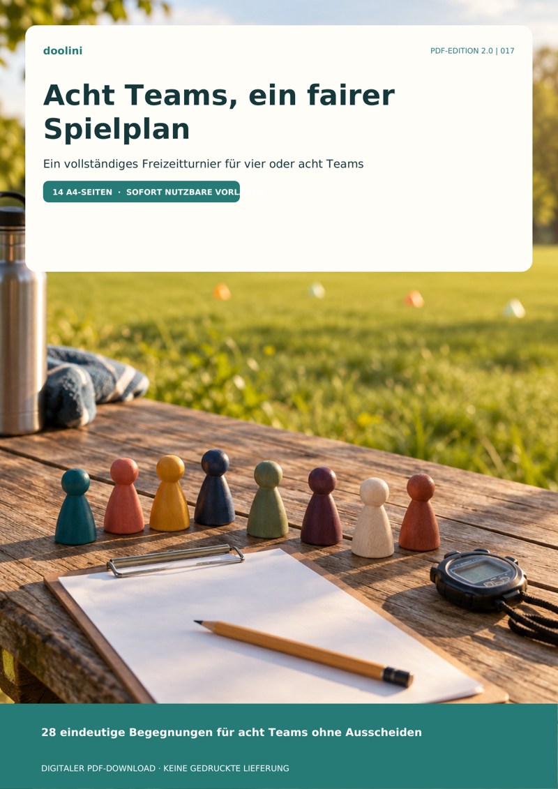 Cover: Acht Teams, ein fairer Spielplan
