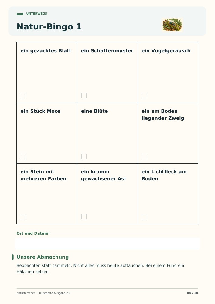 Echte Innenseite aus Naturforscher unterwegs
