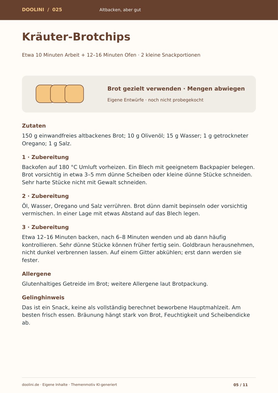 Echte Innenseite aus Altbacken, aber gut